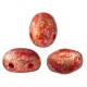 Cuentas de vidrio Samos® by Puca® - Opaque coral red tweedy 93200/45703
